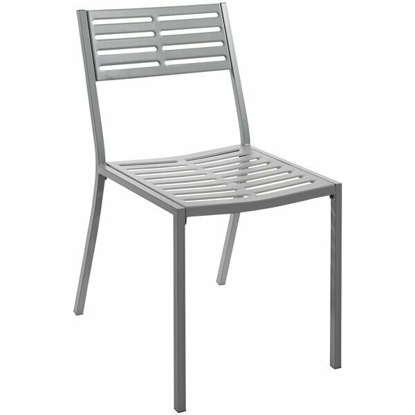 Bfm Seating Daytona Soft Gray Powder-Coated Steel Stackable Side Chair 163SU2810CSG